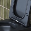 Подвесной безободковый унитаз Ceramica Nova Metric Rimless, крышка микролифт, черный матовый, CN3007MB