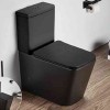Унитаз компакт Ceramalux N, безободковый, крышка микролифт, черный матовый, 2170AXMB