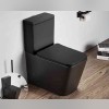 Унитаз компакт Ceramalux N, безободковый, крышка микролифт, черный матовый, 2170AXMB