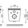 Инсталляция Ceramica Nova Envision с унитазом Ceramica Nova Metric Rimless CN3007, крышка микролифт, клавиша Round белый матовый, CN3007_1001W_1000