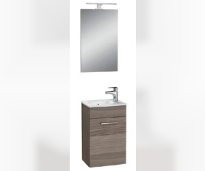 Комплект мебели Vitra Mia 40 см тумба, раковина, зеркало c подсветкой, кордован, 75104 Комплект мебели Vitra Mia 40 см тумба, раковина, зеркало c подсветкой, кордован, 75104
