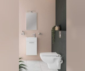 Комплект мебели Vitra Mia 40 см тумба, раковина, зеркало c подсветкой, кордован, 75104 Комплект мебели Vitra Mia 40 см тумба, раковина, зеркало c подсветкой, кордован, 75104
