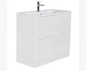 Тумба под раковину BelBagno Albano ALBANO-700-2C-PIA-BL 70 см, напольная, цвет белый глянцевый (bianco lucido)