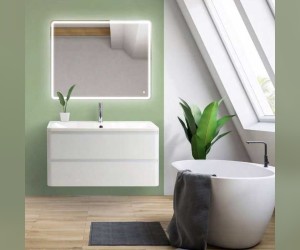 Тумба под раковину BelBagno Albano ALBANO-1200-2C-SO-BL 120 см, подвесная, цвет белый глянцевый (bianco lucido)