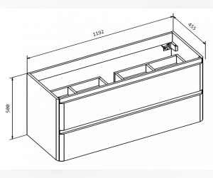 Тумба под раковину BelBagno Albano ALBANO-1200-2C-SO-BL 120 см, подвесная, цвет белый глянцевый (bianco lucido)