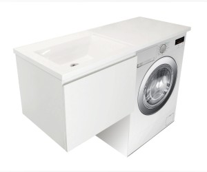 Тумба с раковиной Эстет Dallas Luxe 150 х 48,2 см подвесная, 1 ящик, левая, белый, ФР-00009689 Тумба с раковиной Эстет Dallas Luxe 150 х 48,2 см подвесная, 1 ящик, левая, белый, ФР-00009689