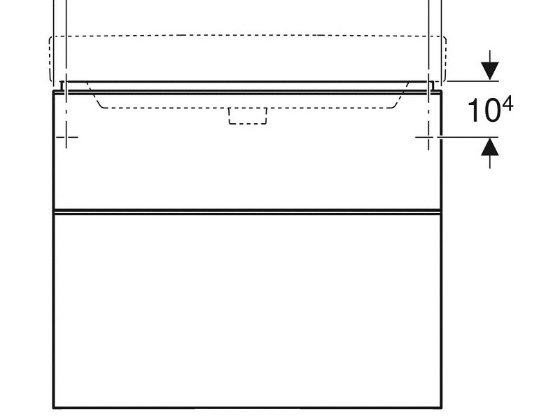 Тумба под раковину Geberit Smyle Square, 75 см, цвет белый, 500.353.00.1