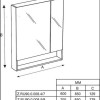 Зеркальный шкаф Roca The Gap 80 ZRU9302887, цвет белый глянец