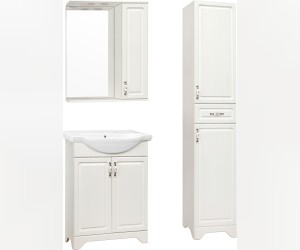 Зеркало-шкаф Style Line Олеандр-2 65/С ЛС-00000202 Люкс, 65 см, правое, подвесное, рельеф пастель Зеркало-шкаф Style Line Олеандр-2 65/С ЛС-00000202 Люкс, 65 см, правое, подвесное, рельеф пастель