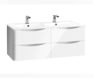 Тумба под раковину Vincea Roberta VMC-1R120LW 120 см, подвесная, белый Тумба под раковину Vincea Roberta VMC-1R120LW 120 см, подвесная, белый