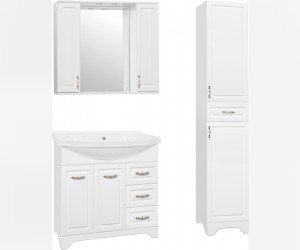 Зеркало-шкаф Style Line Олеандр-2, 90 см, подвесное, белое, ЛС-00000242 Зеркало-шкаф Style Line Олеандр-2, 90 см, подвесное, белое, ЛС-00000242