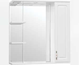 Зеркало-шкаф Style Line Олеандр-2 75/С ЛС-00000051 Люкс, 75 см, правое, подвесное, белое Зеркало-шкаф Style Line Олеандр-2 75/С ЛС-00000051 Люкс, 75 см, правое, подвесное, белое