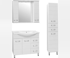 Зеркало-шкаф Style Line Ирис 100/С ЛС-00000175, 100 см, подвесное, белый
