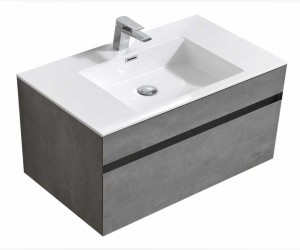 Тумба под раковину Vincea Chiara 100 см, подвесная, серый (Cement), VMC-1C100CT Тумба под раковину Vincea Chiara 100 см, подвесная, серый (Cement), VMC-1C100CT