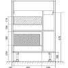 Тумба с раковиной 1Marka Lido 60 см, 1 дверь, напольная, белый, У83298