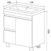 Тумба под раковину 1Marka Cube 75 см, напольная, белый, У79532
