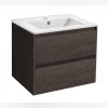 Тумба под раковину Vincea Gio 60 см, подвесная, темно-коричневый (R.Oak), VMC-2G600RO