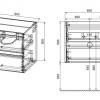 Тумба под раковину Vincea Gio 60 см, подвесная, темно-коричневый (R.Oak), VMC-2G600RO