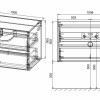 Тумба под раковину Vincea Gio 100 см, подвесная, коричневый (T.Oak), VMC-2G100TO