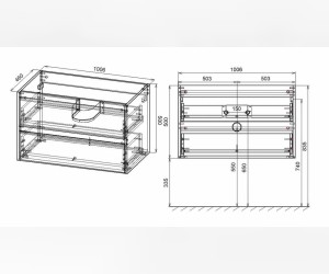 Тумба под раковину Vincea Gio 100 см, подвесная, коричневый (T.Oak), VMC-2G100TO Тумба под раковину Vincea Gio 100 см, подвесная, коричневый (T.Oak), VMC-2G100TO