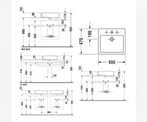 Раковина Duravit Vero 0452500000
