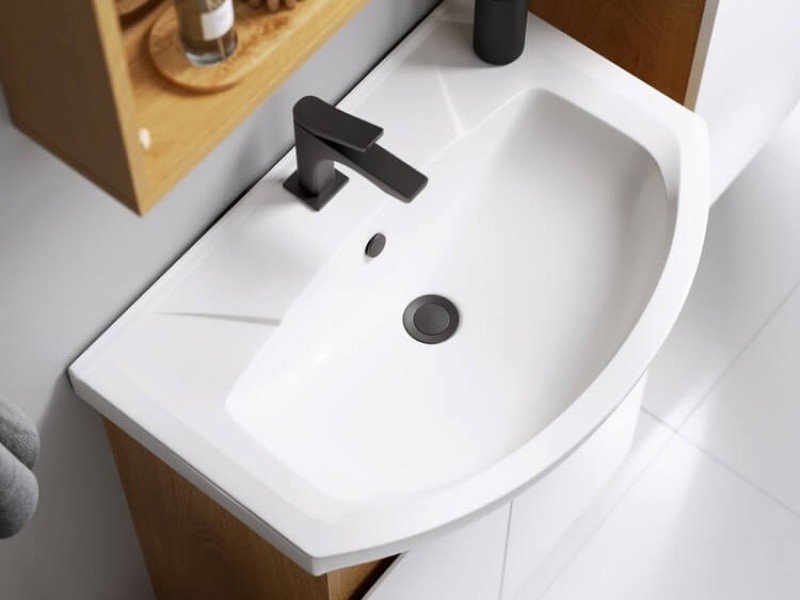 Напольная тумба 65 см с двумя дверцами с умывальником