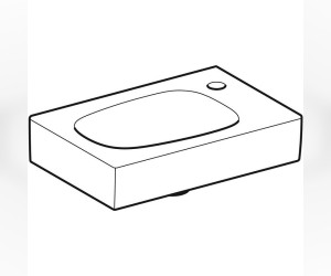Раковина Geberit Citterio 500.541.01.1, 45 х 30 см, белая