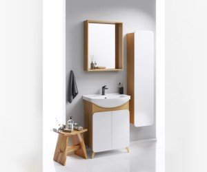 Универсальный левый/правый подвесной пенал 35 см с одной дверью