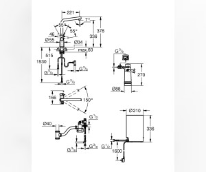 Смеситель Grohe Red II Duo 30327001 для кухонной мойки, с водонагревателем