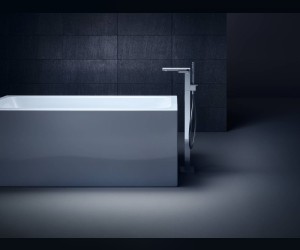 Смеситель для ванны Axor MyEdition 47440000, напольный, хром/зеркальное стекло