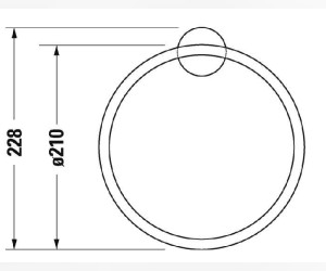 Полотенцедержатель кольцо Duravit Starck T 99471000, 22.8 см, хром