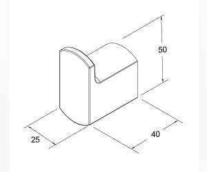Крючок Gustavsberg Square GB41103904 24 2.5 x 4 x 5 см, латунь матовая