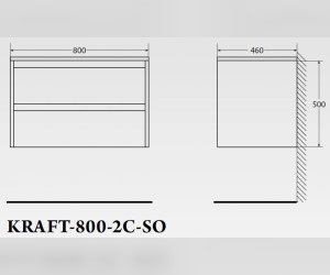 Тумба под раковину BelBagno Kraft KRAFT-800-2C-SO-RGB, подвесная