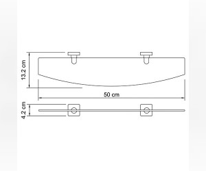 Полка стеклянная WasserKRAFT 6524