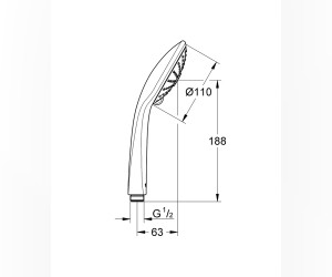 Ручной душ Grohe Euphoria 110 Massage 27221001, 3-х режимный