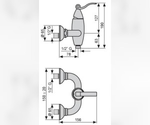 Смеситель для душа Emmevi Abel 39002OR, золото