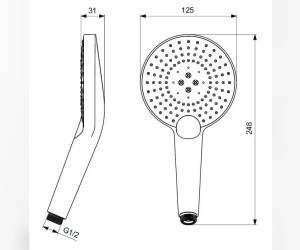 Душевая лейка Ideal Standard Idealrain B1759AA