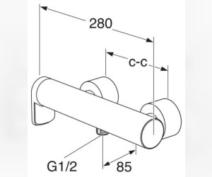 Смеситель Gustavsberg Estetic GB41218004 41 для душа, нижнее подключение, цвет белый