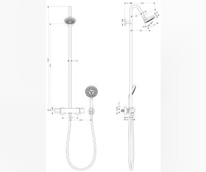 Душевая система AXOR Citterio M Showerpipe 34630000
