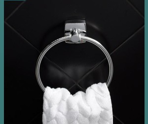 Полотенцедержатель кольцо Fixsen Kvadro FX-61311, 16 см, хром