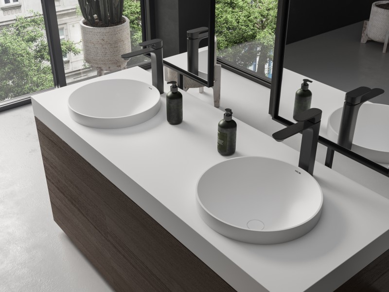 Раковина CAPELLA Nano Concrete 41,7 Х 41,7 бетон HOLBI
