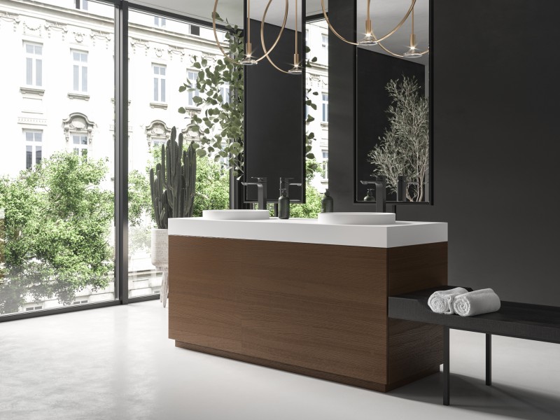 Раковина CAPELLA Nano Concrete 41,7 Х 41,7 бетон HOLBI