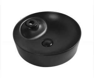 Раковина Aquanet Moon-2-MB 43 см, накладная, черный матовый, 273671