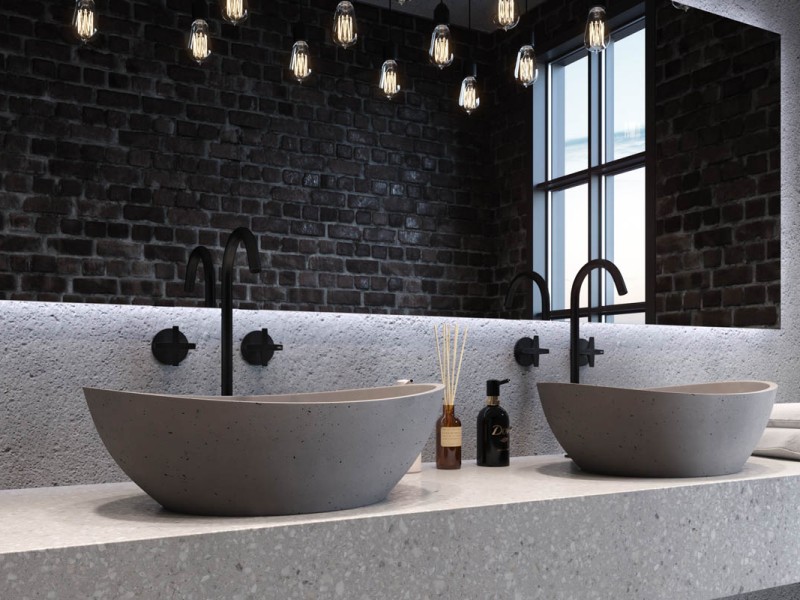 Раковина EUROPE Nano Concrete 54 Х 33 бетон HOLBI
