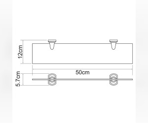Полка стеклянная WasserKRAFT 3024