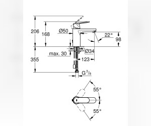 Смеситель для раковины Grohe Eurosmart Cosmopolitan 23326000