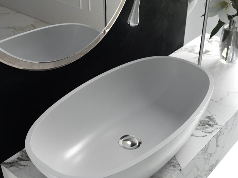 Раковина TEFIA Soft Rock 63 Х 34,5 Белый матовый HOLBI